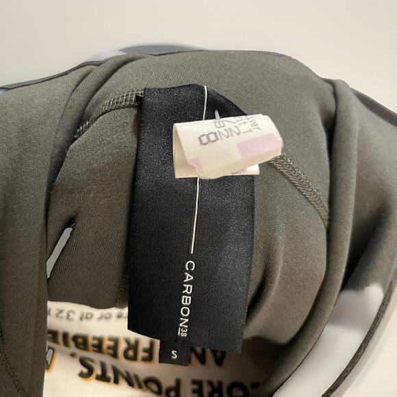 Womens Carbon38 Olive Green Performance Asymmetrical Zip Anorak Hoodie Jacket-S - Picture 5 of 5